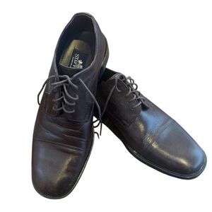Stafford Men's Brown Leather Oxford Dress Shoes Size 9